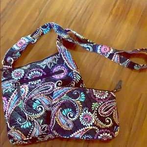 Vera Bradley hipster & cosmetic pouch